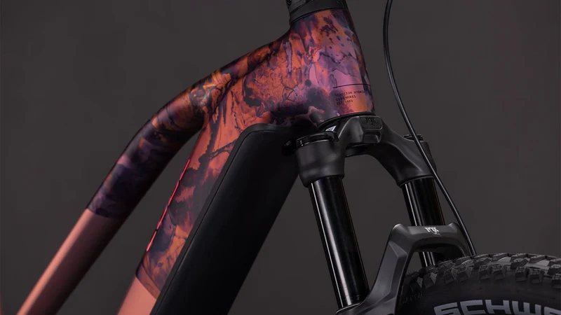 Cube Reaction Hybrid SLX 800 Wh E-Bike Hardtail Trapeze shiftblush´n´art