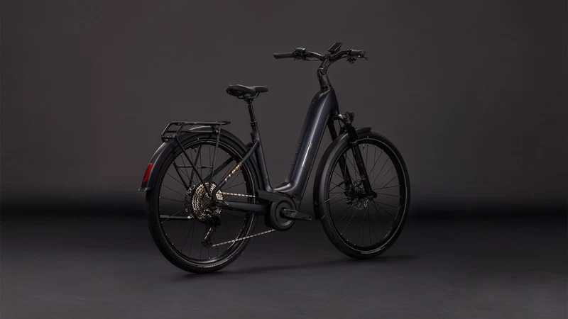 Cube Nuride Hybrid SLX 800 Wh E-Bike Easy Entry 28" black´n´gold