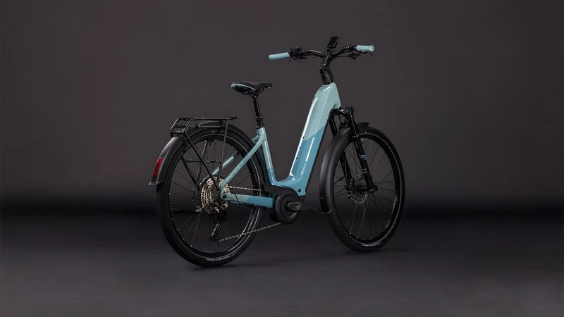 Cube Nuride Hybrid SLX 800 Wh E-Bike Easy Entry 28" skylight´n´arubablue
