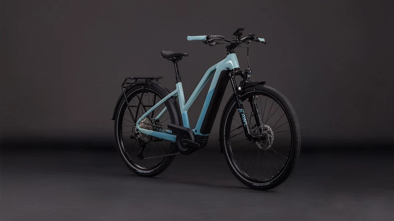 Cube Nuride Hybrid SLX 800 Wh E-Bike Trapeze 28" skylight´n´arubablue