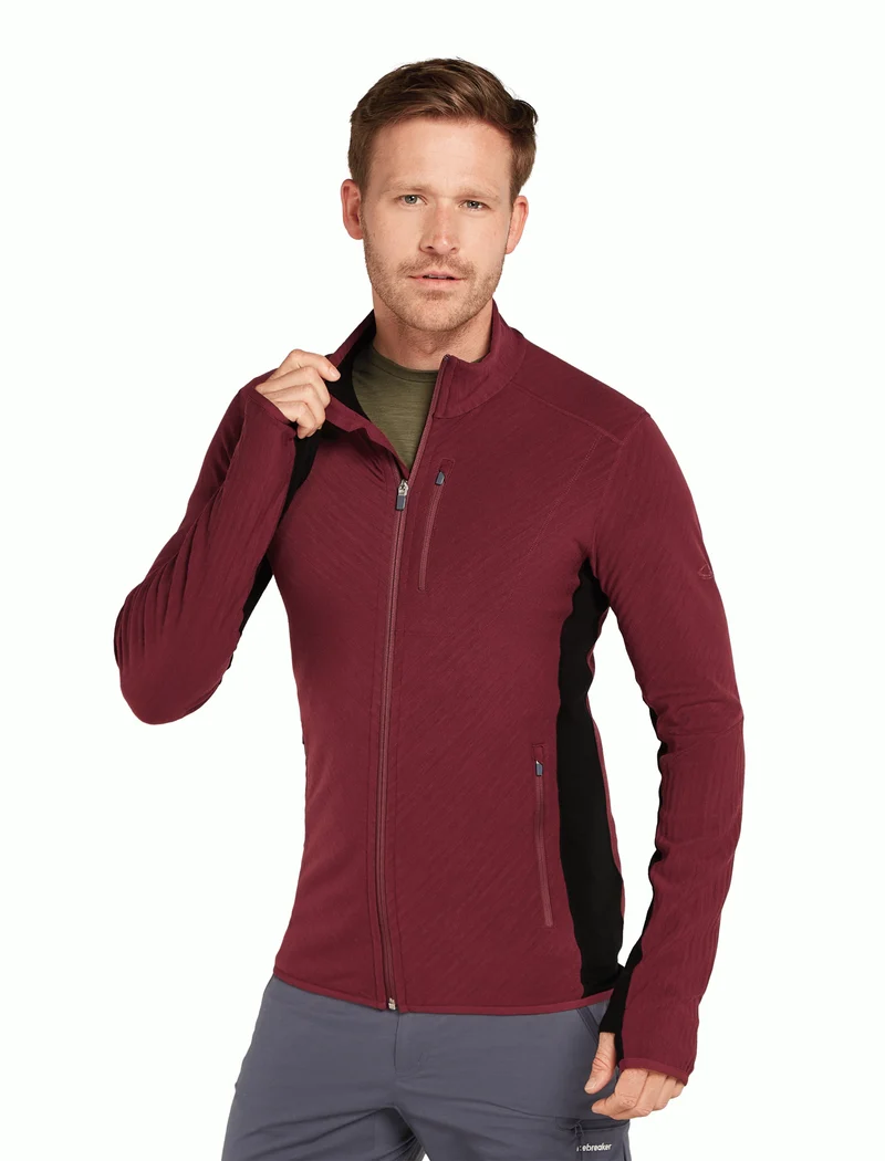 Men Merino Descender LS Zip