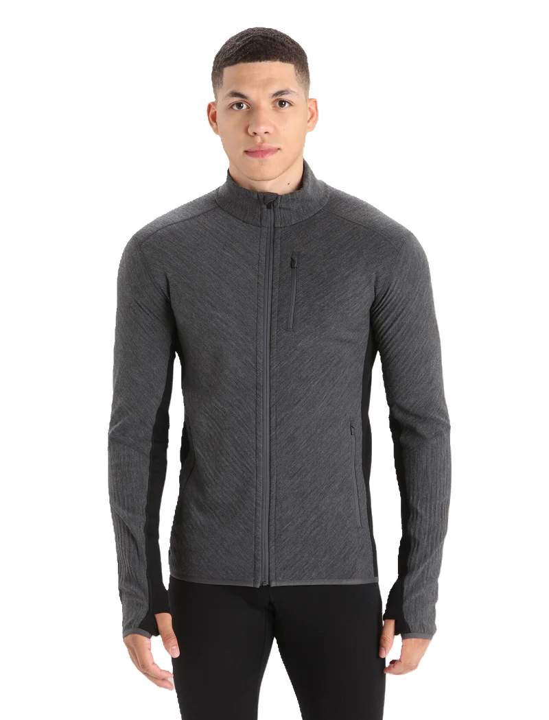 Men Merino Descender LS Zip