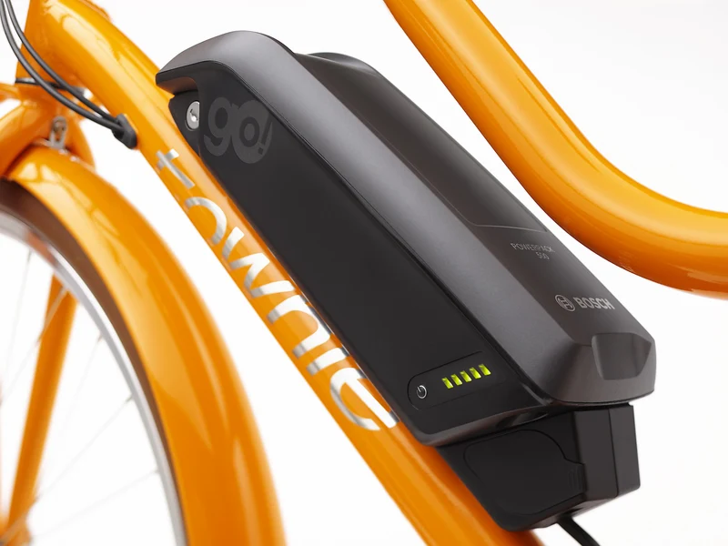 Electra Townie Commute Go! 5i EQ Step-Thru 500 Wh Retro E-Bike Wave 28" tangerine M