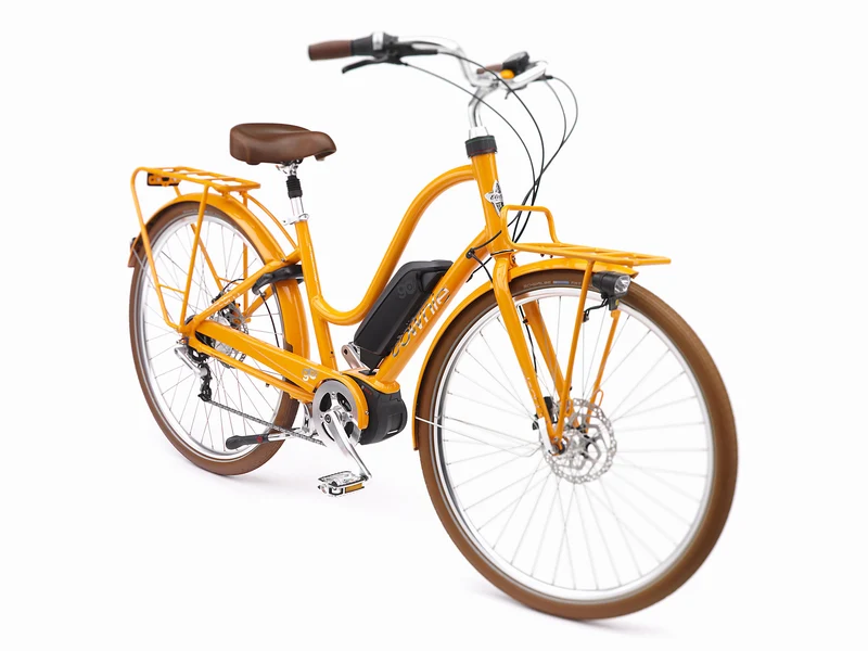 Electra Townie Commute Go! 5i EQ Step-Thru 500 Wh Retro E-Bike Wave 28" tangerine M