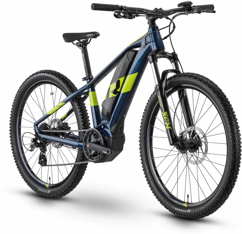 Raymon HardRay E 1.0 400 Wh E-Bike Hardtail Diamant 26" dark blue/lime 35 cm