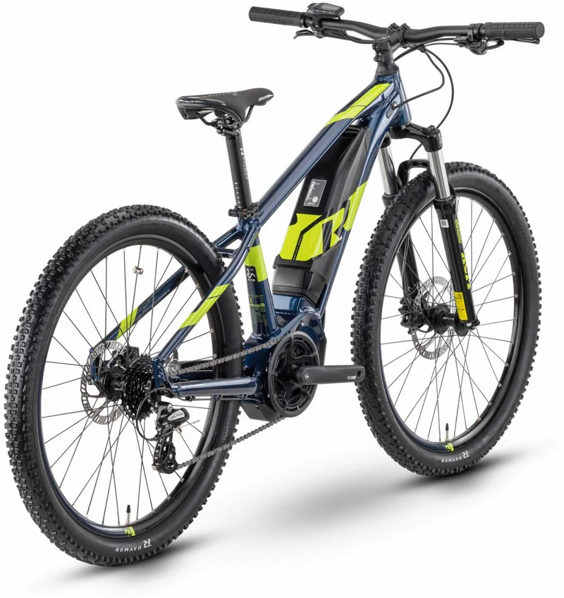 Raymon HardRay E 1.0 400 Wh E-Bike Hardtail Diamant 26" dark blue/lime 35 cm