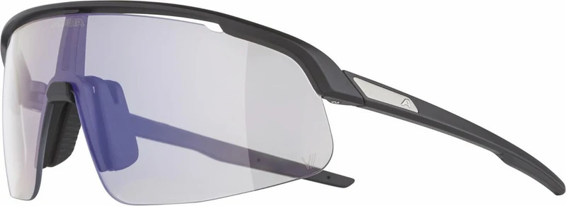 Alpina Turbo Pro S V Sportbrille black matt/vario blue mirror one size