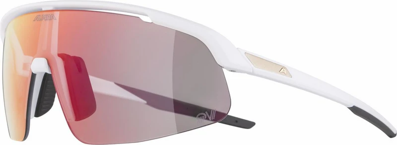 Alpina Turbo Pro S QV Sportbrille white matt/mirror rainbow one size
