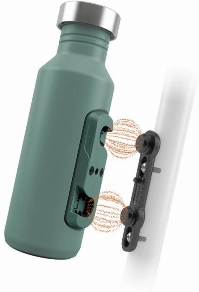 Fidlock Twist Steel Trinkflasche inkl. magnet-mechanischem Flaschenhaltersystem für Fahrradrahmen 600 ml