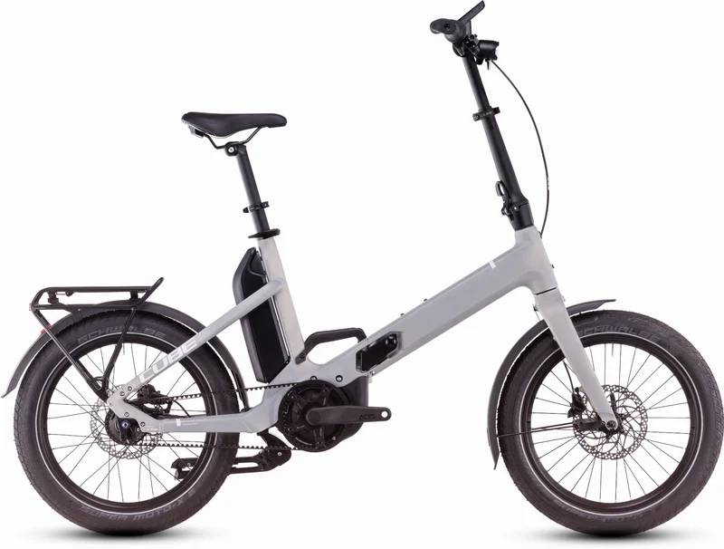 Cube Fold Hybrid Comfort 500 Wh E-Bike 20" pearlysilver´n´white one size