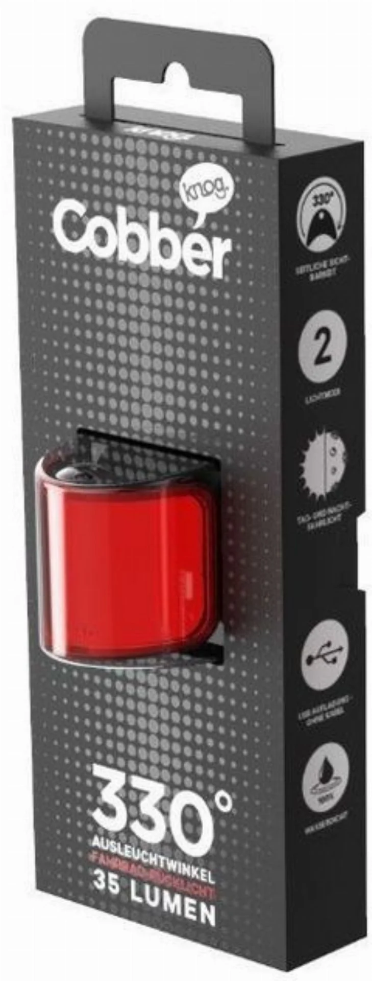 Knog Cobber Lil Fahrradlampe StVZO rote LED schwarz