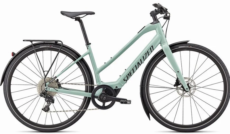 Specialized Turbo Vado SL 4.0 ST EQ 320 Wh E-Bike Trapez 28" white sage/black reflective L