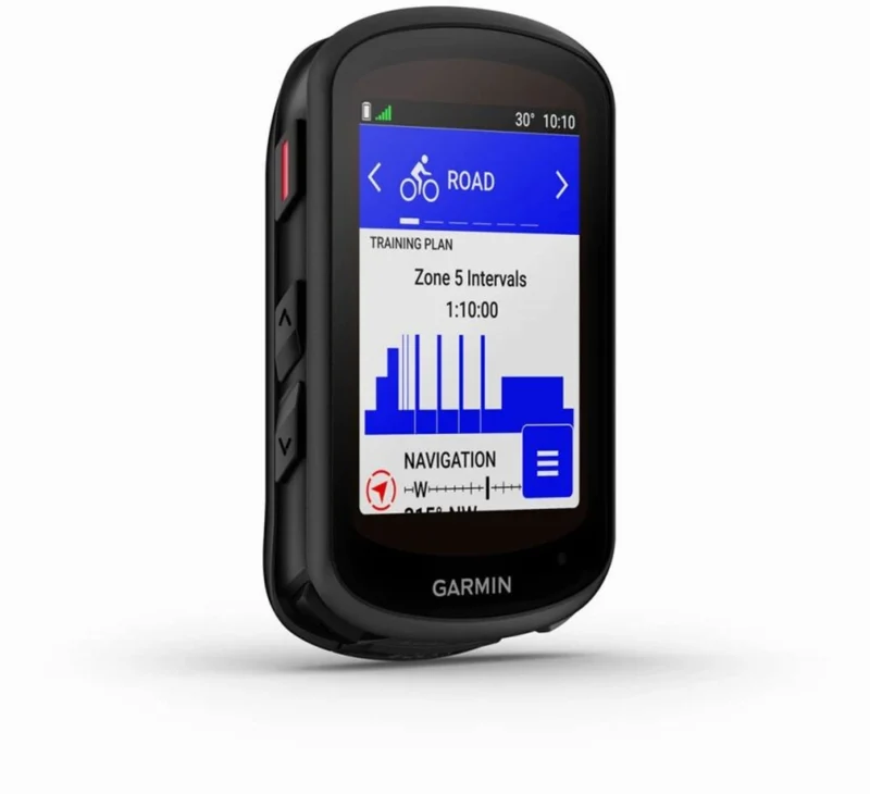 Garmin Edge 840 Solar Fahrradcomputer mit Touchscreen, Tastenbedienung und Coach Trainingsplänen