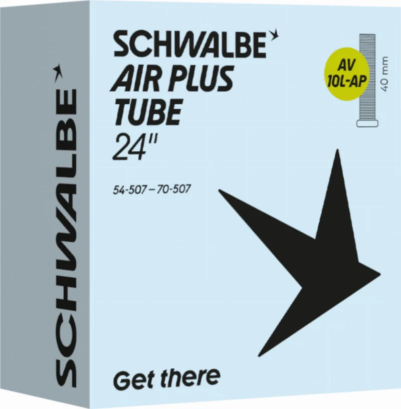 Schwalbe Air Plus Schlauch 24" NR. 10L-AP schwarz ETRTO 54/70-507 AV 40 mm