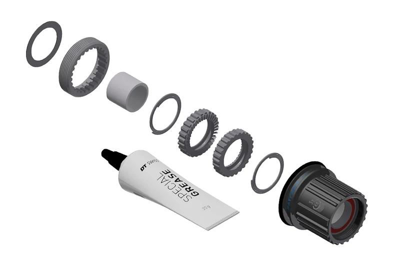 DT Swiss Umrüstkit HR-Nabe Stahl,3 Pawl in Ratchet LN, Shim. MS,36T