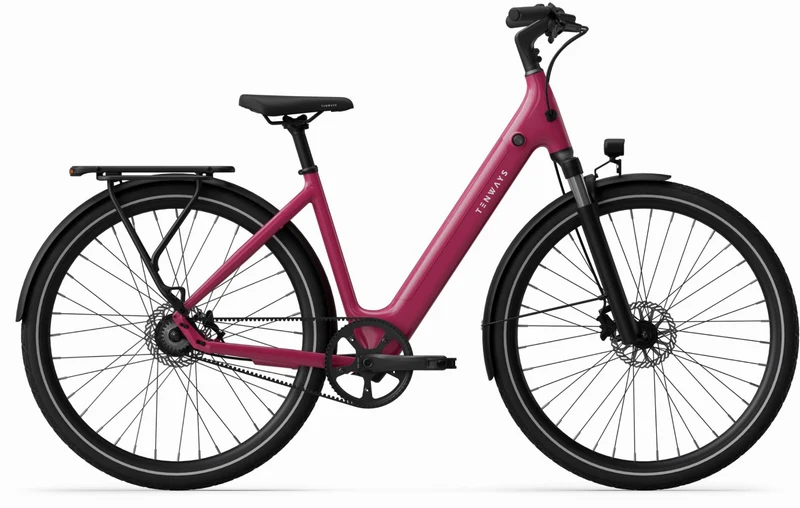 Tenways CGO800S 460 Wh E-Bike Wave 28" wild berry 48 cm