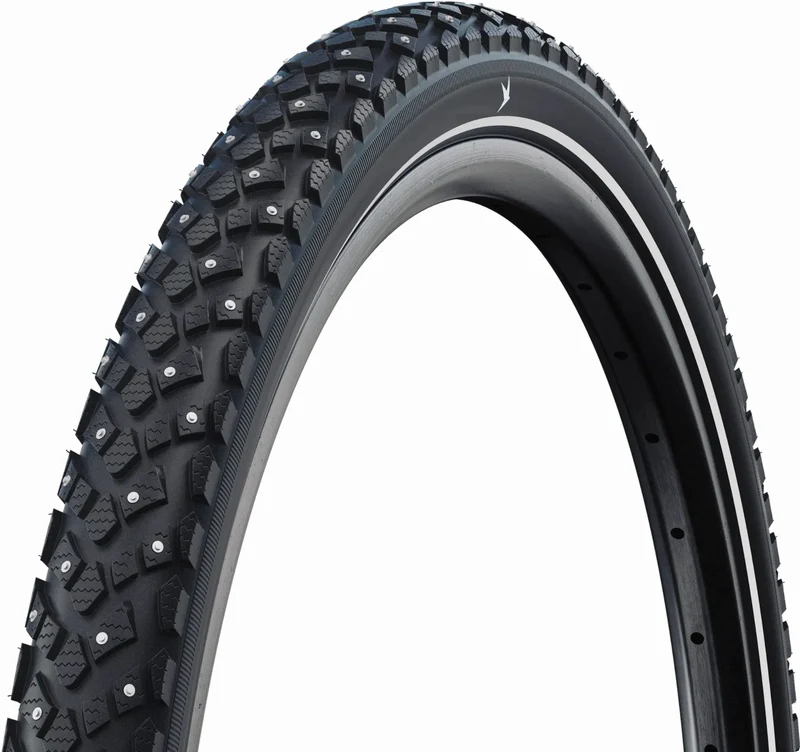 Schwalbe Marathon Plus Spike SmartGuard, Standard, Tube Drahtreifen 28", Winter black/reflex
