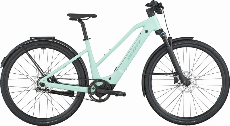 Scott Passage 10 Belt Slope 400 Wh E-Bike Trapez 28" mint green