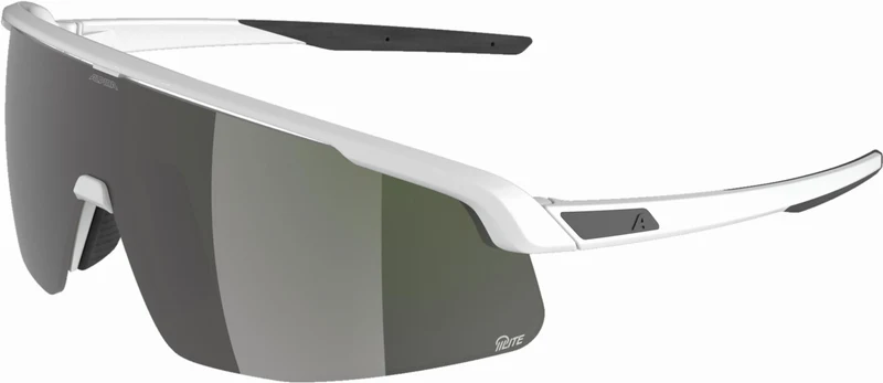 Alpina Turbo Pro S Q-Lite Sportbrille white gloss/mirror silver one size