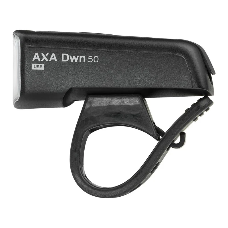 AXA LED-Akkuscheinwerfer AXA Dwn 50 Lux schwarz, inkl. USB Kabel, mit Schalter