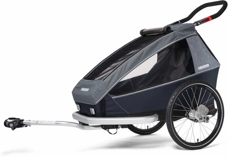 Croozer Kid Vaaya 1 + Sensor-Licht Fahrradanhänger graphite blue