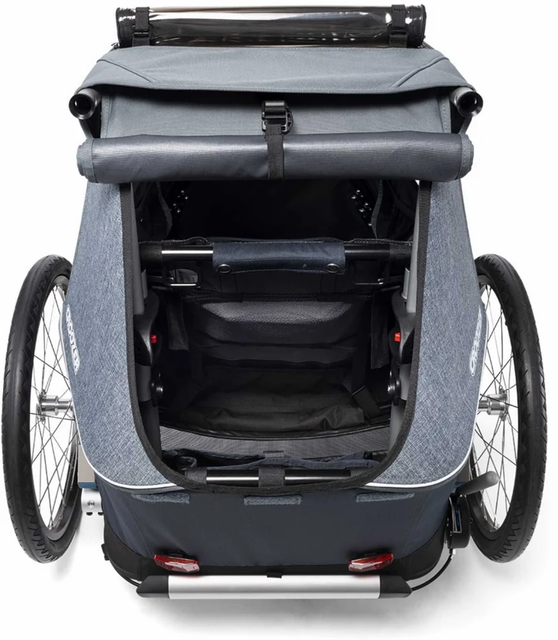 Croozer Kid Vaaya 1 + Sensor-Licht Fahrradanhänger graphite blue