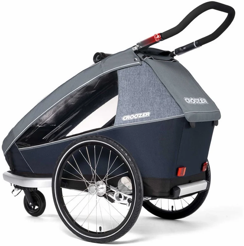 Croozer Kid Vaaya 1 + Sensor-Licht Fahrradanhänger graphite blue