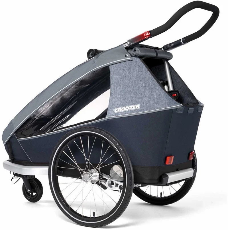 Croozer Kid Vaaya 1 + Sensor-Licht Fahrradanhänger graphite blue