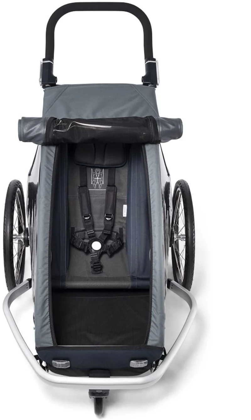 Croozer Kid Vaaya 1 + Sensor-Licht Fahrradanhänger graphite blue