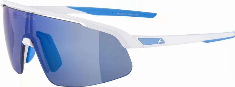 Alpina Turbo Pro Youth Jugendbrille white matt/mirror blue one size