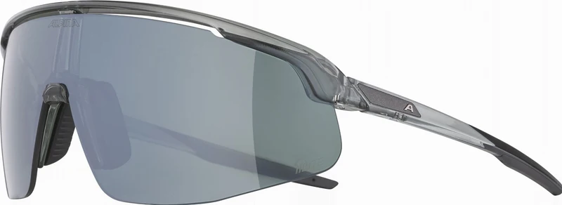 Alpina Turbo Pro Q-Lite Sportbrille grey transparent/mirror silver one size