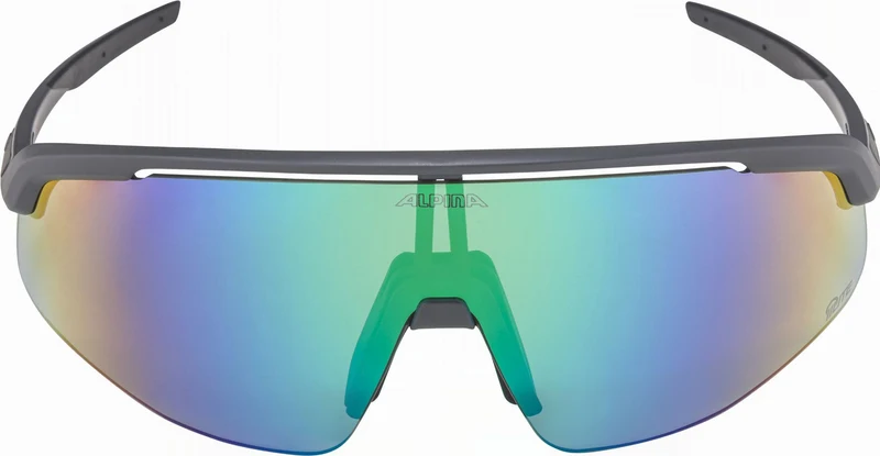 Alpina Turbo Pro Q-Lite Sportbrille midnight-grey matt/mirror green one size