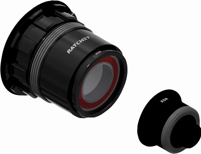 DT Swiss Umrüstkit Freilaufkörper Aluminium Sram XDR, schwarz mit Kugellager M inkl. Adapter für 130/35mm für Schnellspanner 5mm
