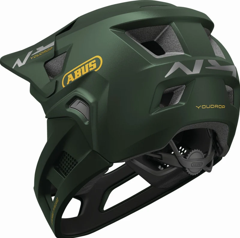 Abus YouDrop FF Kinder-Helm moss green S (48-55 cm)