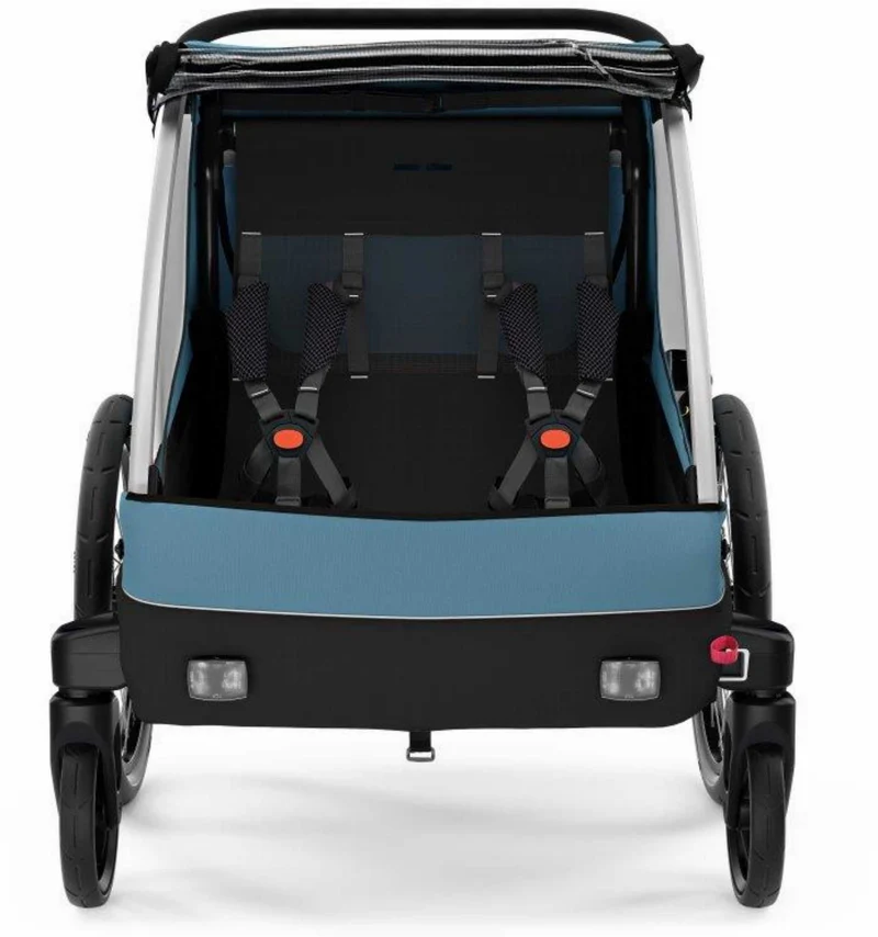 Ausstellungsstück - Thule Courier Fahrradanhänger inkl. Buggy-Kits bis zu zwei Kinder aegean blue