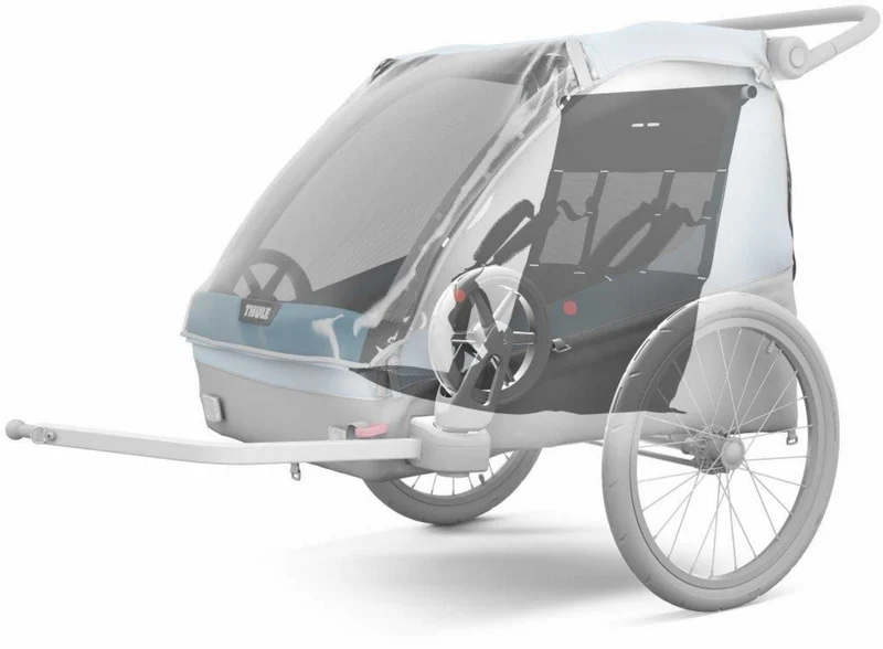 Ausstellungsstück - Thule Courier Fahrradanhänger inkl. Buggy-Kits bis zu zwei Kinder aegean blue