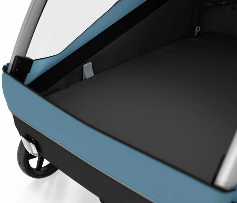 Ausstellungsstück - Thule Courier Fahrradanhänger inkl. Buggy-Kits bis zu zwei Kinder aegean blue