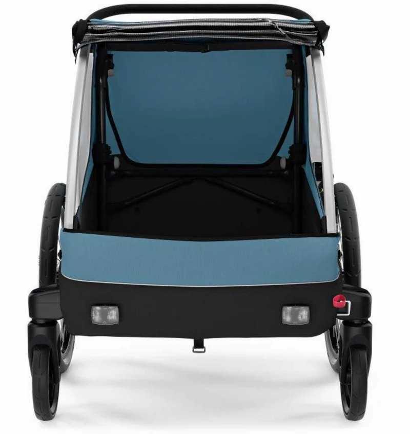 Ausstellungsstück - Thule Courier Fahrradanhänger inkl. Buggy-Kits bis zu zwei Kinder aegean blue