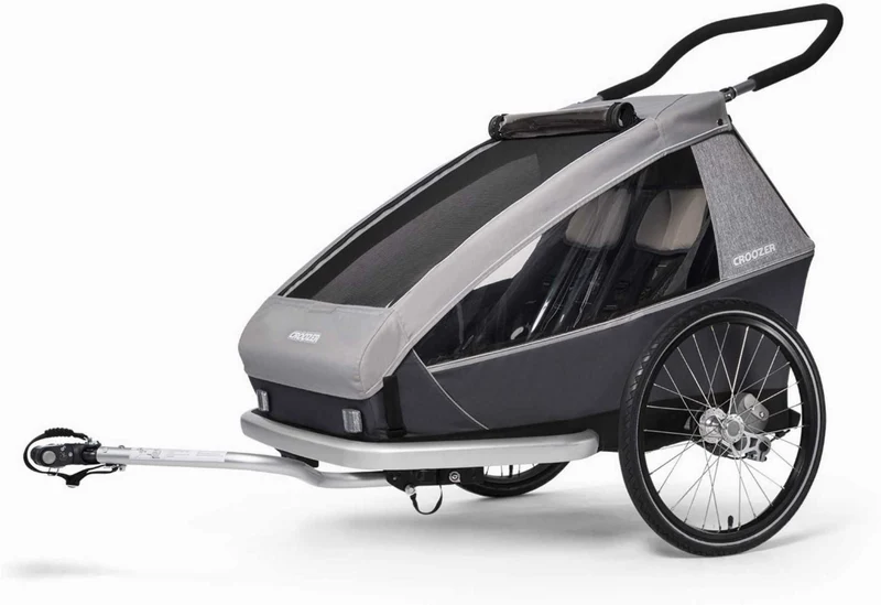 Ausstellungsstück - Croozer Kid Keeke 2 Fahrradanhänger stone grey