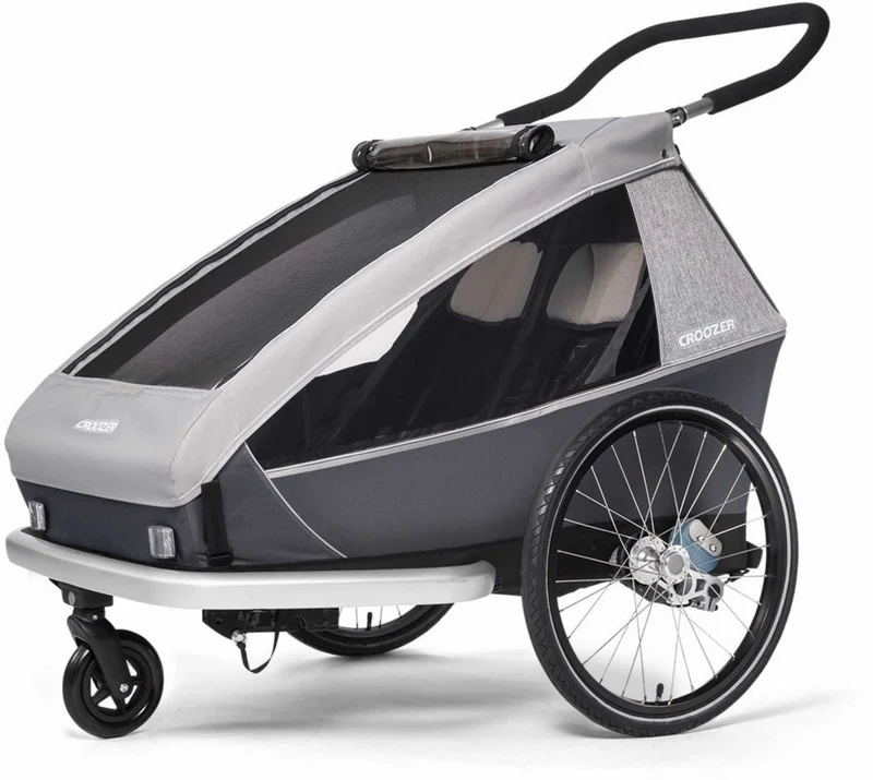 Ausstellungsstück - Croozer Kid Keeke 2 Fahrradanhänger stone grey