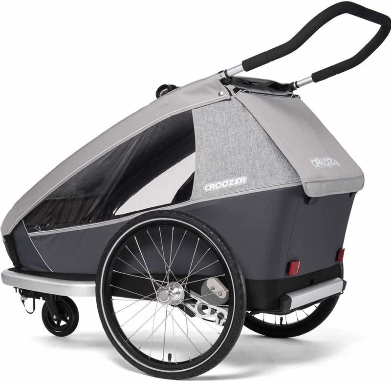Ausstellungsstück - Croozer Kid Keeke 2 Fahrradanhänger stone grey