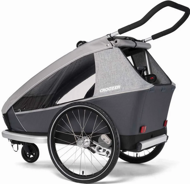 Ausstellungsstück - Croozer Kid Keeke 2 Fahrradanhänger stone grey