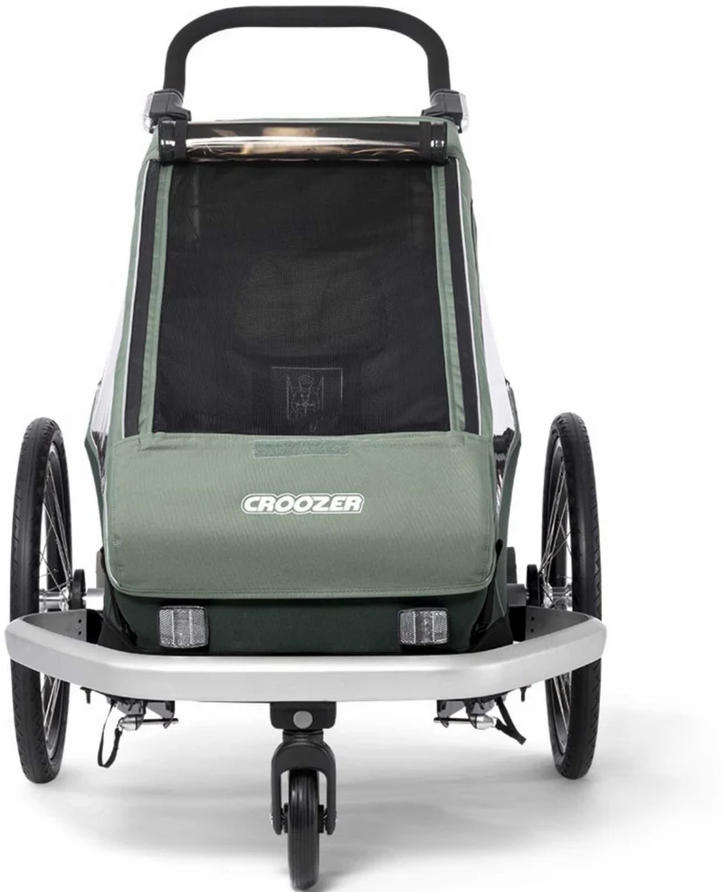 Ausstellungsstück - Croozer Kid Vaaya 1 + Sensor-Licht Fahrradanhänger jungle green