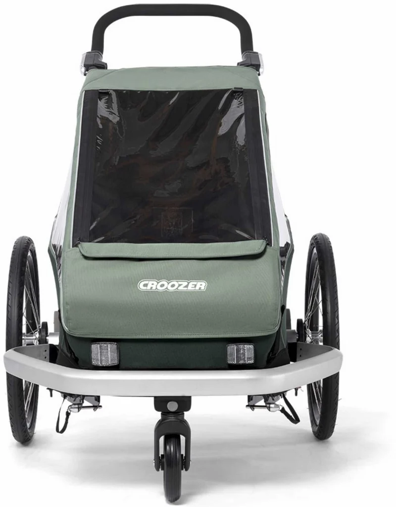 Ausstellungsstück - Croozer Kid Vaaya 1 + Sensor-Licht Fahrradanhänger jungle green