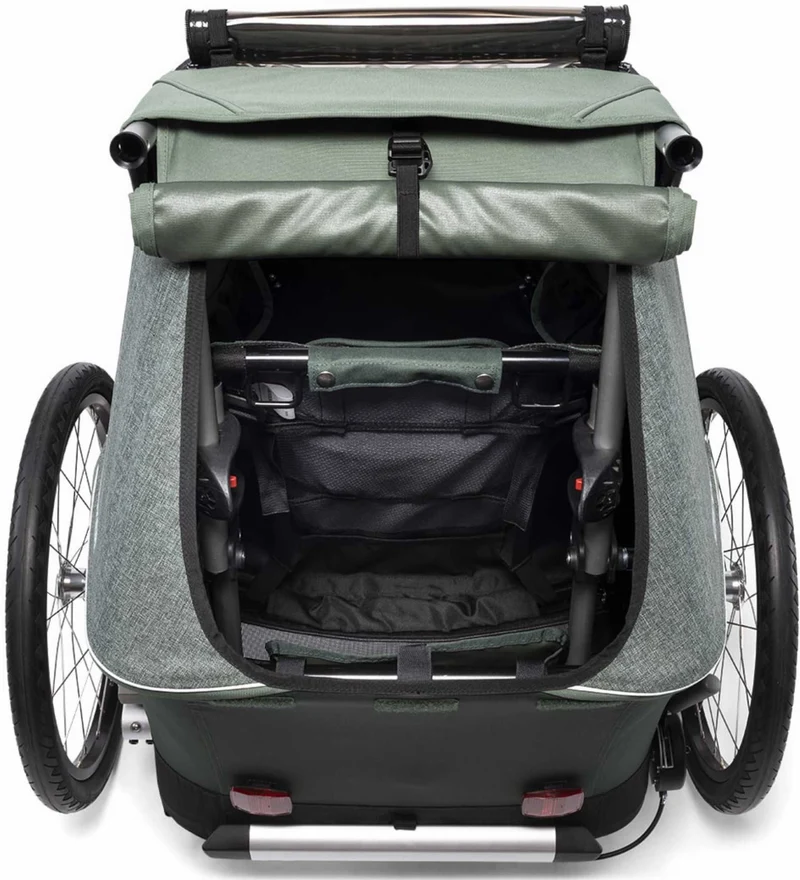 Ausstellungsstück - Croozer Kid Vaaya 1 + Sensor-Licht Fahrradanhänger jungle green