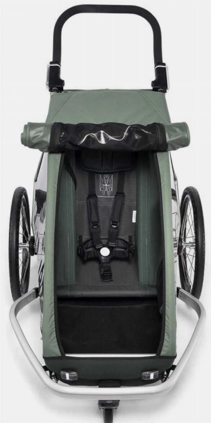 Ausstellungsstück - Croozer Kid Vaaya 1 + Sensor-Licht Fahrradanhänger jungle green