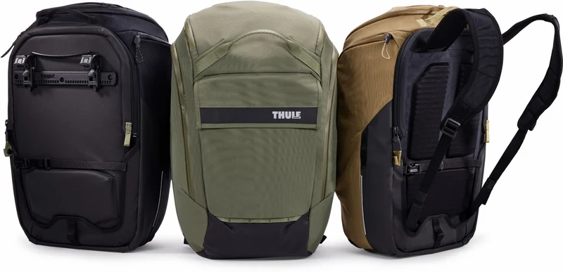 Thule Paramount Hybrid Pannier Fahrradpacktasche und Rucksack in einem Soft Green 26 L