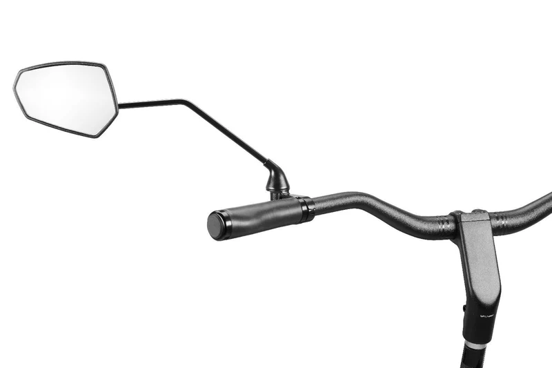 B-Ware - Ergotec Rückspiegel M-77-LV, für Linksmontage, langarm, alu, einklappbar, schwarz (Gebrauchtware)