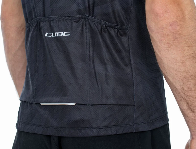 Cube ATX Trikot Full Zip CMPT Kurzarm black´n´grey