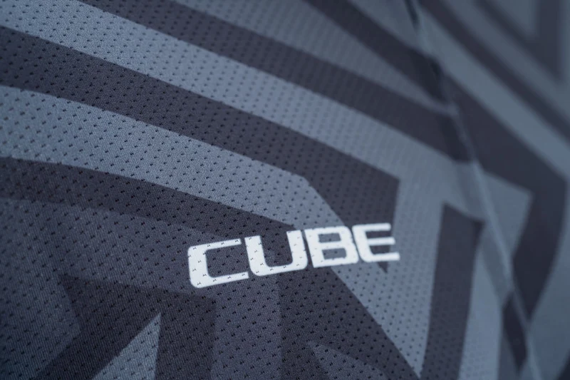 Cube ATX Trikot Full Zip CMPT Kurzarm black´n´grey